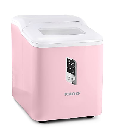 Igloo Self Cleaning 26 Lb Ice Maker Pink - Office Depot